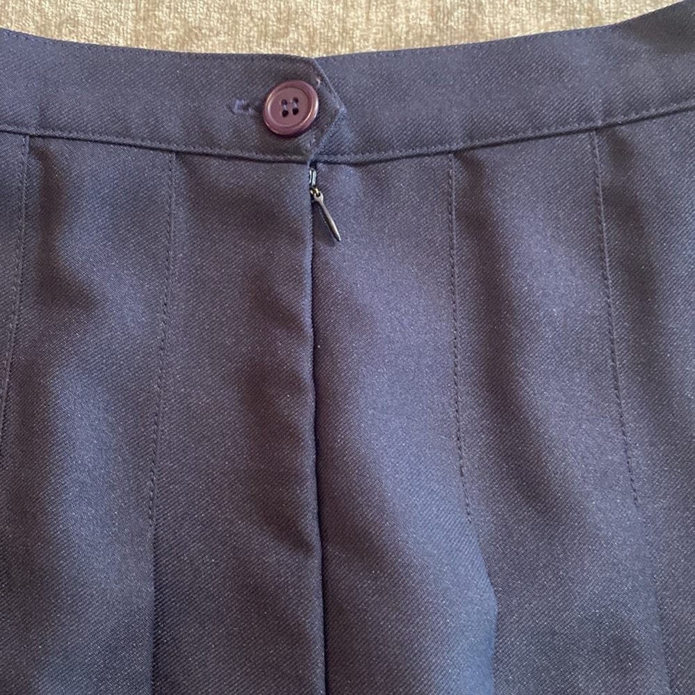 American Apparel size Large navy blue pleated skirt. {287} - Picture 6 of 11